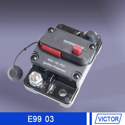 Push button reset circuit breaker  30 amp 50 amp 12volt for marine engine compartments
