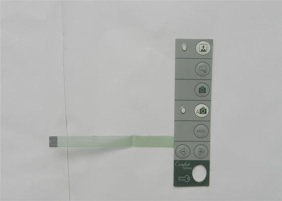 Custom Embedded Push Button LED Membrane Switch 8 Pin Thin Film Switch