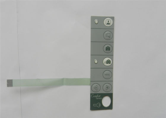 Custom Embedded Push Button LED Membrane Switch 8 Pin Thin Film Switch