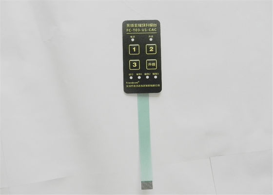 Poly Dome Push Button Single Color Leds Membrane Switch 0.9 mm / 7 pin