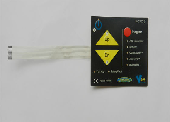 Polyester Metal Dome Push Button Tactile Textured LED Membrane Touch Switch