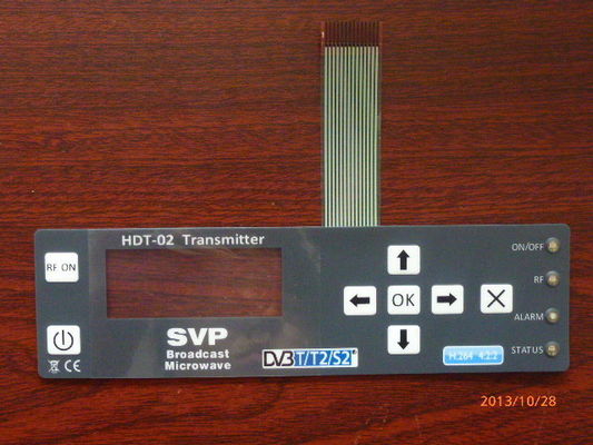 Entorpezca el interruptor de membrana flexible polaco con la ventana, el pegamento claros 3M467 y 3M468