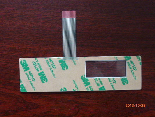 Entorpezca el interruptor de membrana flexible polaco con la ventana, el pegamento claros 3M467 y 3M468