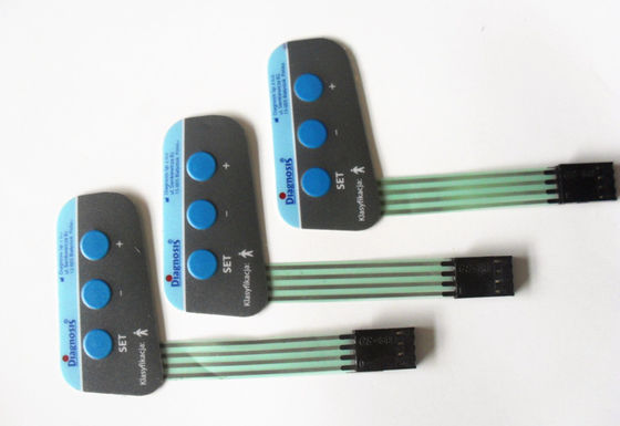 PET / Silicon Rubber Backlit Membrane Switch With LED for 3C Electronics