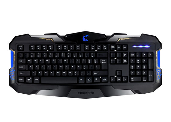 Customized Ergonomic Membrane Gaming Keyboard , gaming pc keyboards With CE  FCC ROHS
