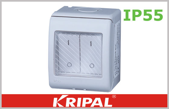 Grey DPST Double Pole Double Throw Switch for Garden Lighting