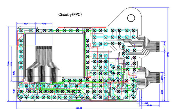 Membrane Switch Panel Flexible and FPC or copper circuit  with metal dome