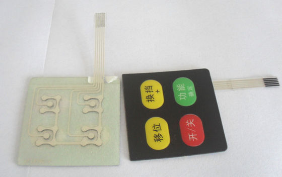 Tactile Metal Dome Flexible Membrane Switch , Embossed Overlay Button