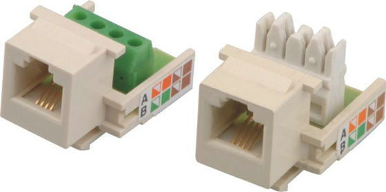 Cat3 6P4C เชื่อมต่อสกรู Keystone Network Jack กับ Terminal Block