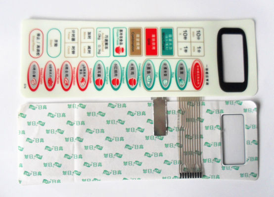 Interruptor de membrana impermeable auto-adhesivo del LED, interruptor de botón grabado en relieve polivinílico