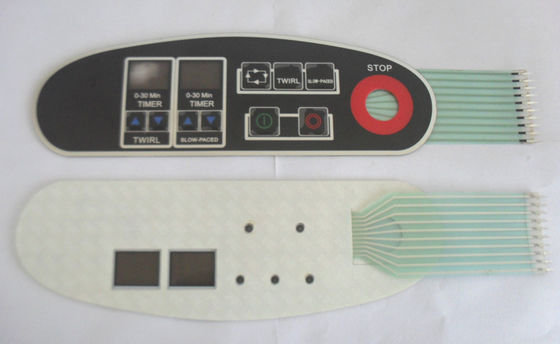 3M Waterproof Flat Button Polycarbonate Graphic Overlay For Membrane Keyboard