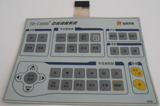Micro interruptor de membrana do forno da onda e teclado da membrana do luminoso com abóbada do metal