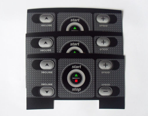 Customized Standard Push Button Texture Membrane Panels With 3M Adhesive