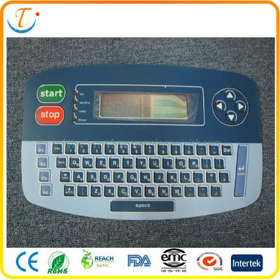 Dome Keys Flat Membrane Switch Panel / Membrane Keypad For Electronics