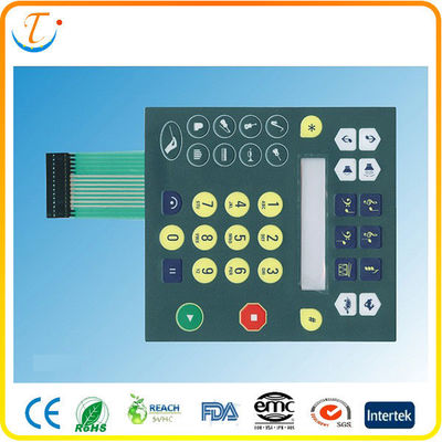 PET PC Ordinary Adhesive Membrane Keypad for SMD LED Resistors