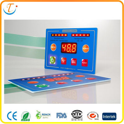 PET PC Ordinary Adhesive Membrane Keypad for SMD LED Resistors