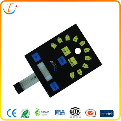 Panneau graphique de clavier numérique de contact à membrane de carte PCB de recouvrement, commutateur de film de membrane