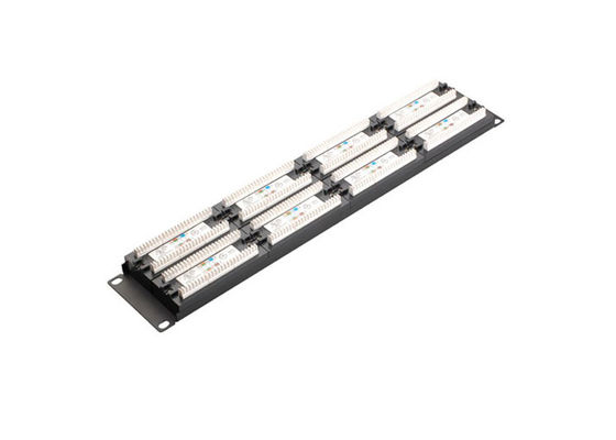 24 Port / 48 Port 19 Inch CAT5e UTP Copper Patch Panel with RJ45 Modular Connector