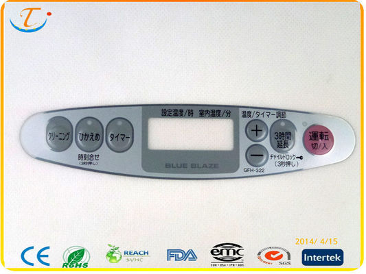 Light Weight Waterproof Membrane switch PC Graphic Overlay With Clear Window