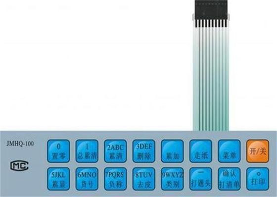 Light Weight Membrane Switch and backlight membrane  keypad auotype pet and 3M adhesive with metal dome and led