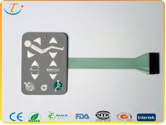 Multi-Layer Flexibele Membraanschakelaar polijst voor Medische Machine, 25mA - 100mA